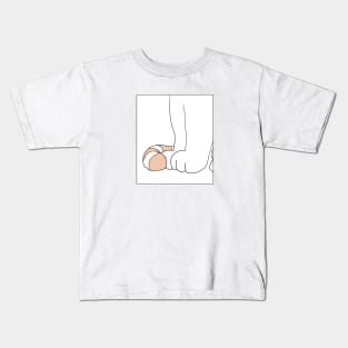 Cat paws aesthetic minimal Kids T-Shirt